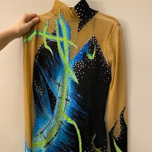 Gorgeous Swarovski crystal leotard rhythmic gymnastics
